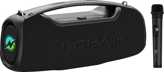 N-GEAR NRG500 Bluetooth Speaker 100W Draagbaar Partybox met Microfoon, Verlichting, IPX5 Waterdicht, 8U Batterij