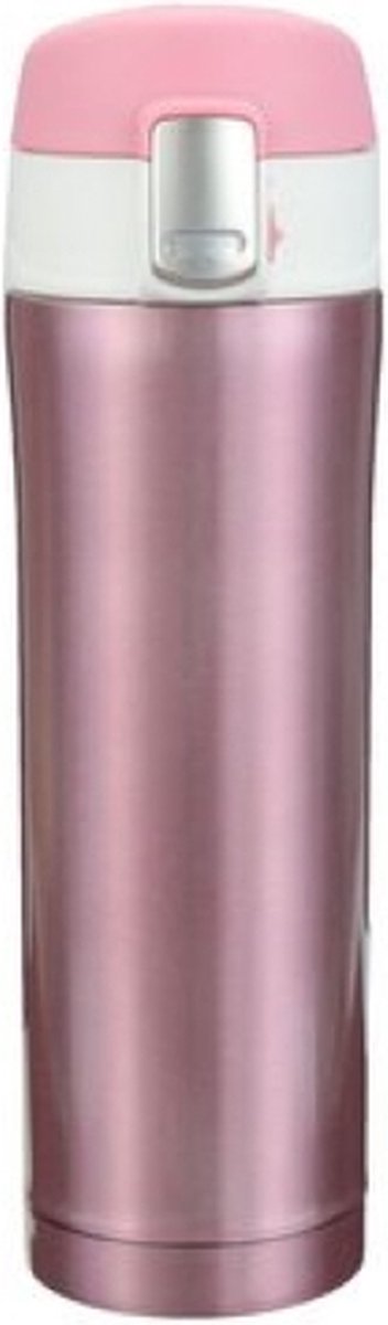 Igoods Drinkfles - Drinkbeker - Thermofles - RVS - voor warme en koude dranken voor onderweg 500ML - Roze