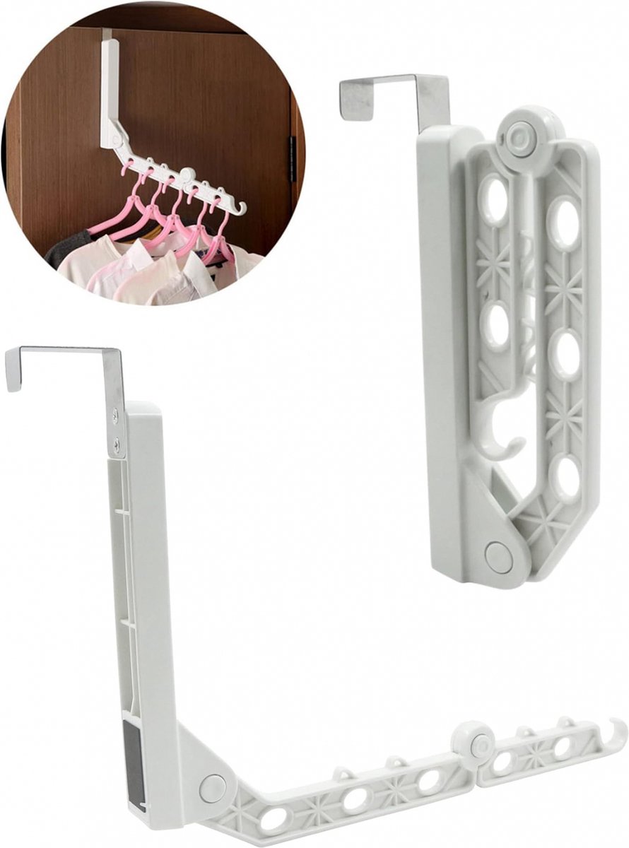 Goedkoopste Inklapbaar Droogrek - Uitklapbaar Kledingrek Wand - Wandkapstok - 10 Gaten - Wasrek Inklapbaar - Kast Organizer - Droogrek - Opvouwbaar Staand Kleding Wasdroogrek - Voor Badkamer/Balkon/Binnen/Buiten