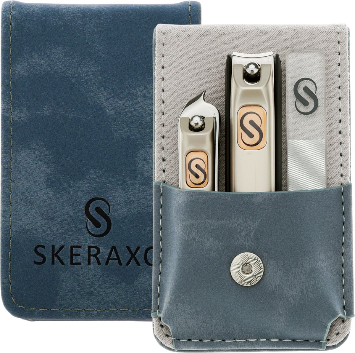 Goedkoopste Nagelknipper met opvangbakje - Nagelriem knipper - RVS Nagelschaar Set met Nano Nagelvijl - Ergonomisch Ontwerp - nageltang - Pedicure - Manicure