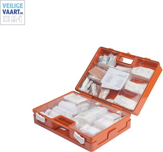 LEINA-WERKE Erste-Hilfe-Koffer SAN, mit Füllung gem. DIN 13169 - orange
