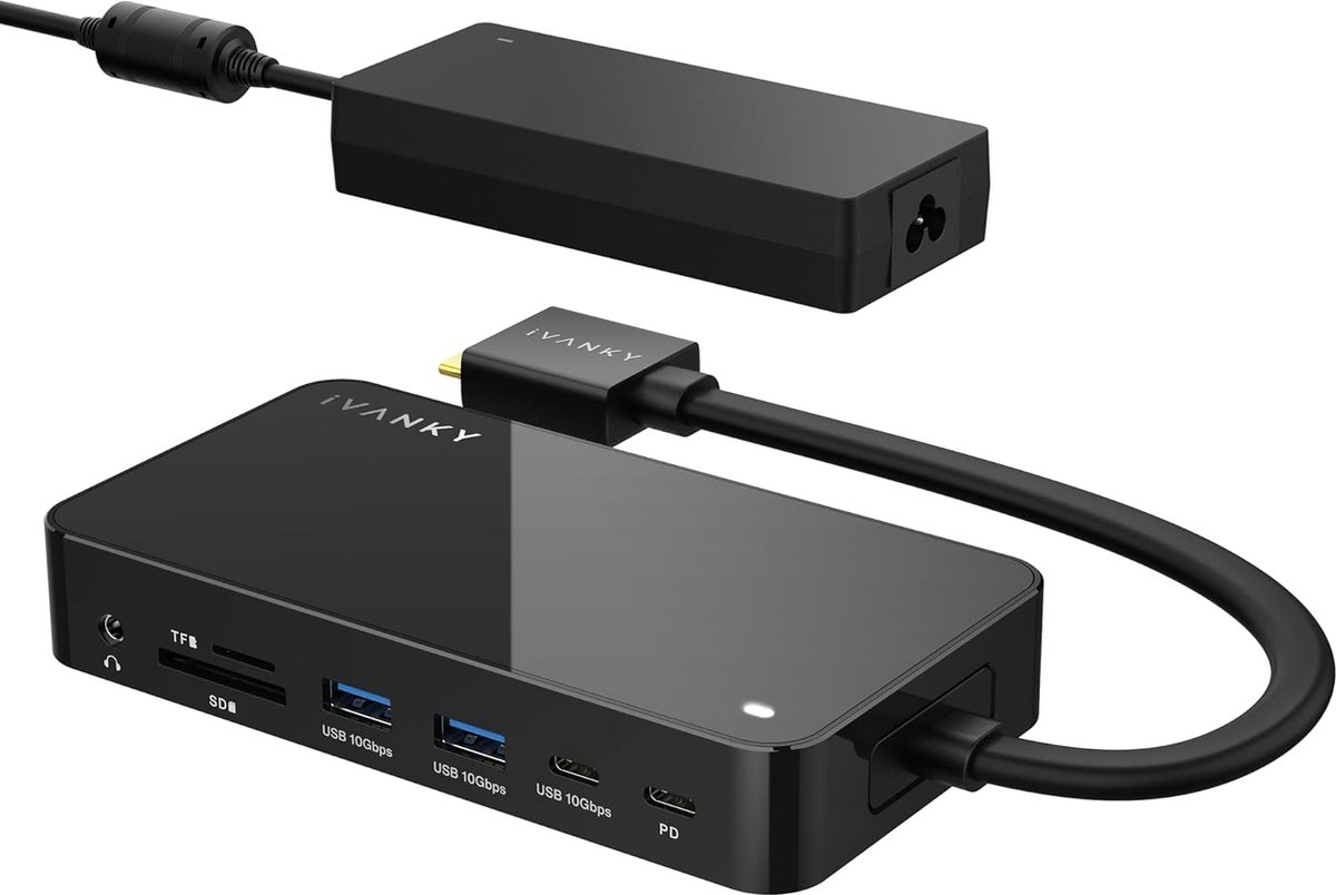thumbnail interactive-video image 1 of HyperDrive GEN2 16-in-1 USB-C Docking Station – 180W Power Adapter, Gray (HD-G216) 1 of 6