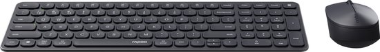 Rapoo 9310M - Toetsenbord + Muis set - Bluetooth - QWERTY - Zwart