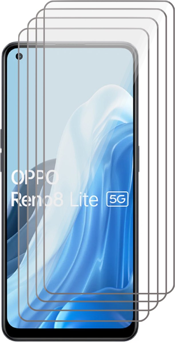 Screenprotector geschikt voor Oppo Reno 8 Lite - 4x Glas Screen Protector