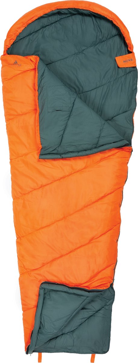 ACAMP NOVA Mummie Slaapzak 220 x 85 x 50 cm Oranje 1200 Gram PFC-Vrij