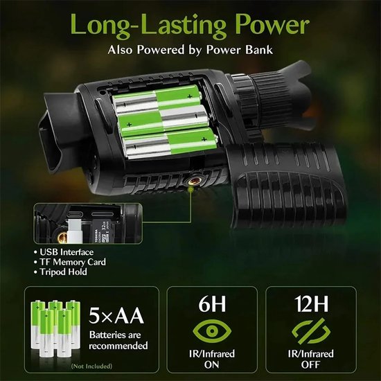 GTGUARD Nouvelle caméra thermique de chasse, monoculaire d'imagerie, lunette de vision nocturne abordable, caméra infrarouge, télescope pour la chasse