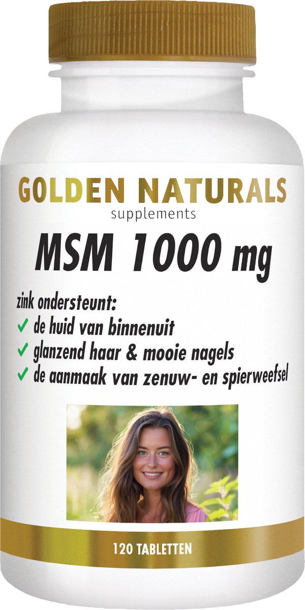 Goedkoopste Golden Naturals MSM 1000mg (120 veganistische tabletten