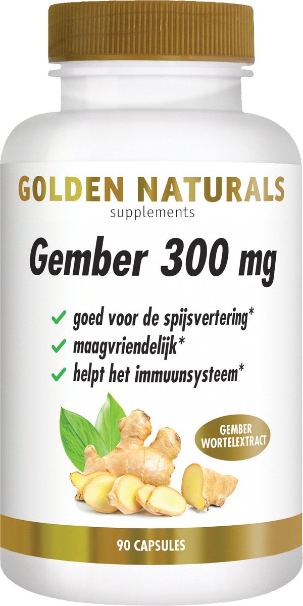 Goedkoopste Golden Naturals Gember 300mg (90 veganistische capsules