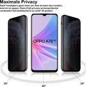 Privacy Screenprotector geschikt voor Oppo A58 5G / A78 5G - 4x Volledig Dekkend Glas Screen Protector