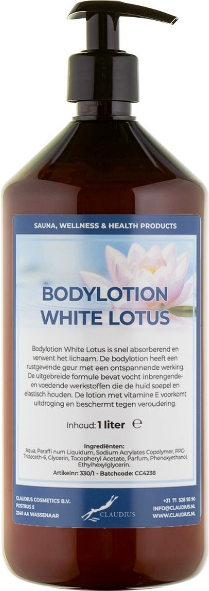 Bodylotion White Lotus 1 Liter - met gratis pomp