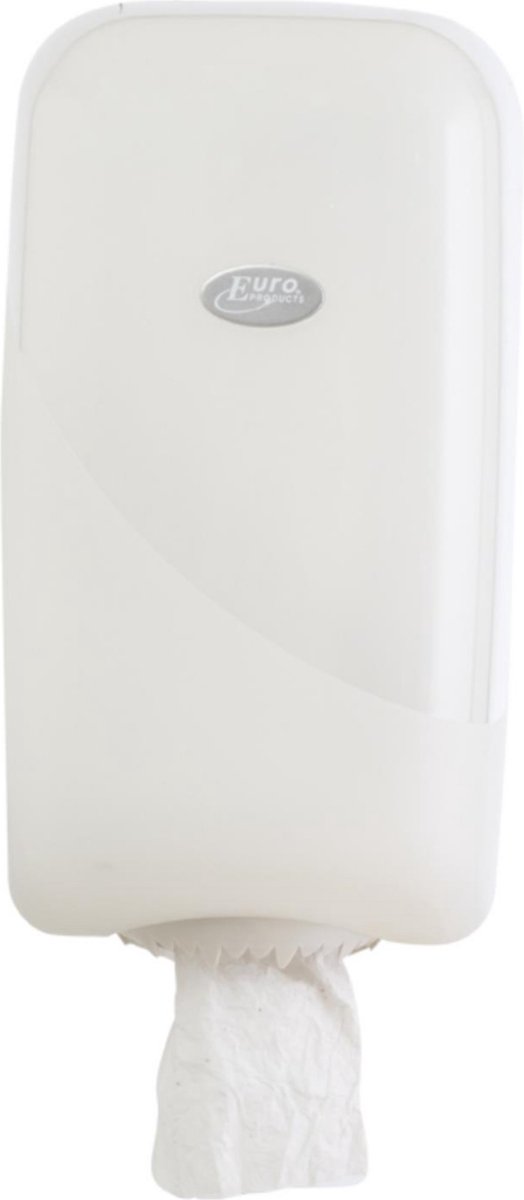 Euro Products Mini papierdispenser - hygiënisch en compact - wit - geschikt voor horeca en werkplaats