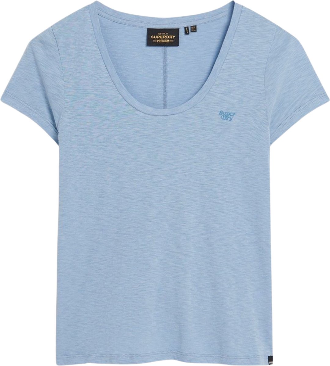 Superdry Scoop Neck Shirt Dames 42 Blauw