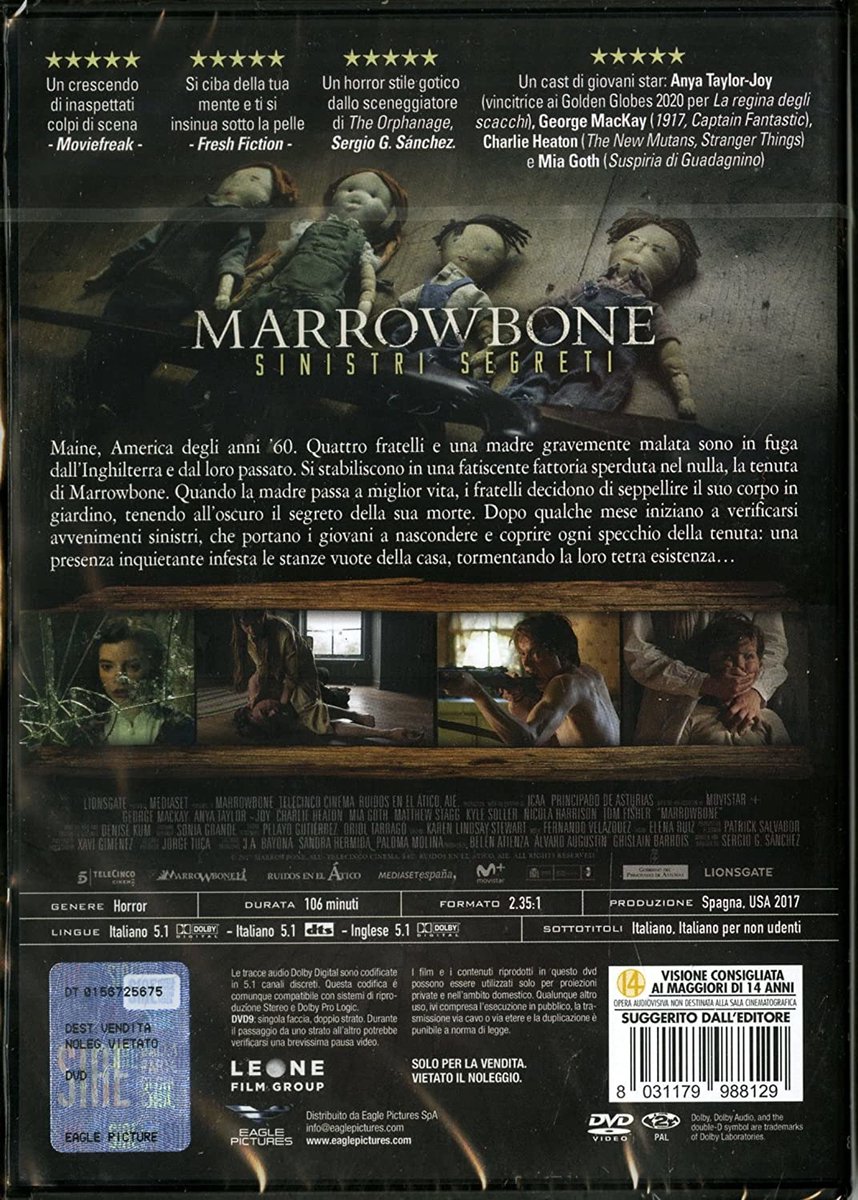 Eagle Pictures Marrowbone - Sinistri segreti DVD Italiaans