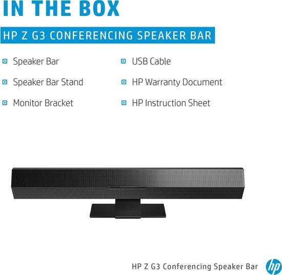 HP Z G3 luidsprekerbalk/speaker - geschikt voor alle laptops/pc met usb-a aansluting — afbeelding 2