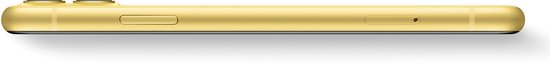 Gouden iPhone 11 zijkant met knoppen en simkaartlade.
