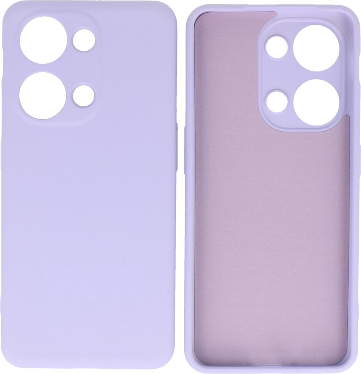 Hoesje Geschikt voor OnePlus Nord 3 5G - Fashion Telefoonhoesje Backcover - Siliconen Hoesje - Paars