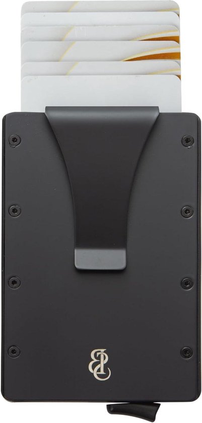 Airtag Wallet Portemonnee, Portefeuille, Geldclip, Kaartenhouder - 8 Kaarten, Carbon