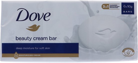 Foto: Voordeelverpakking van 3 x dove soap 90g cream bar 6 pack dove76 