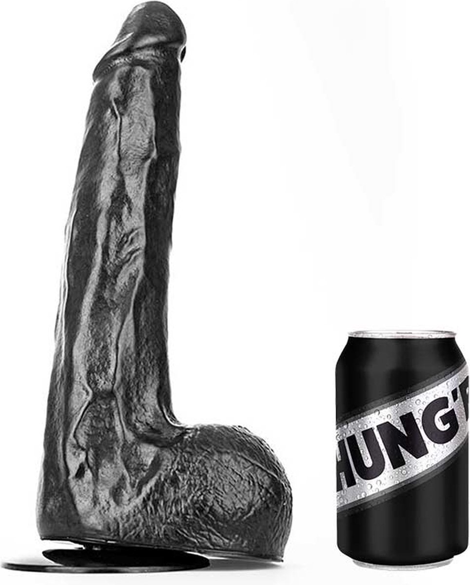 HUNG'R - Taurus - Dildo - Zwart - 35 cm - Ø 6.9 cm