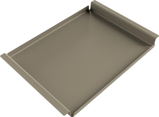 Dienblad Large | Hocker | Groot | Taupe | Industrieel | Metaal | Aluminium | Design | Gepoedercoat | Flip Tray | 62 × 44 × 5 cm