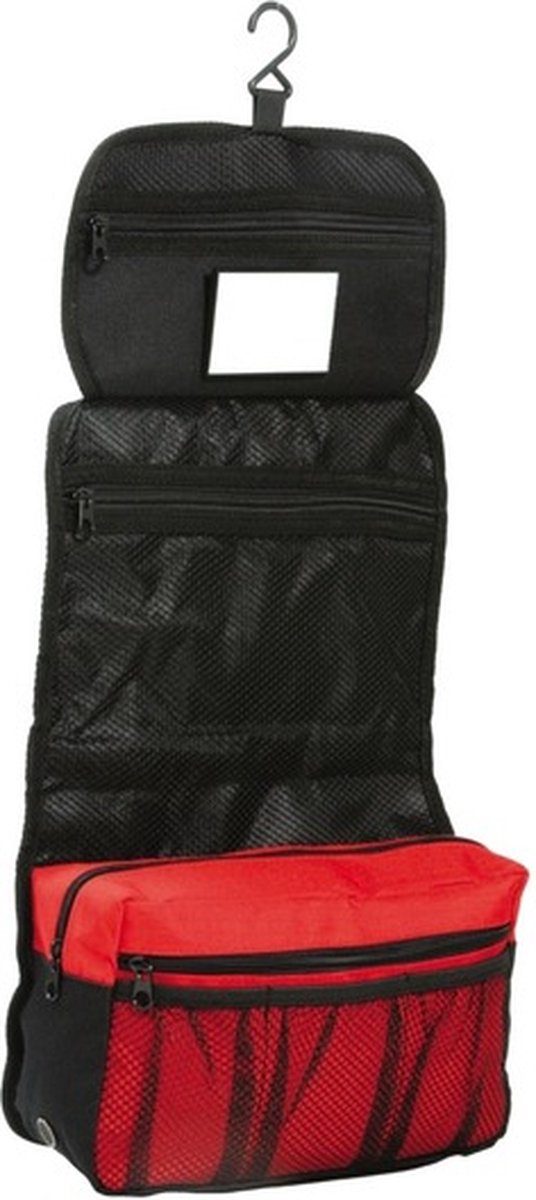 Shugon Toilettas Hangend - ritssluiting - meerdere vakken - ophanghaak - 27 x 17 cm - rood