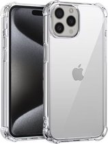 Telefoonhoesje Geschikt voor iPhone 15 Pro transparant - Shockproof TPU siliconen Hoesje met Stootrand - Smartphonica geschikt voor iPhone 15 Pro