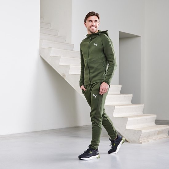Puma Evostripe heren sweatvest groen Maat M bol