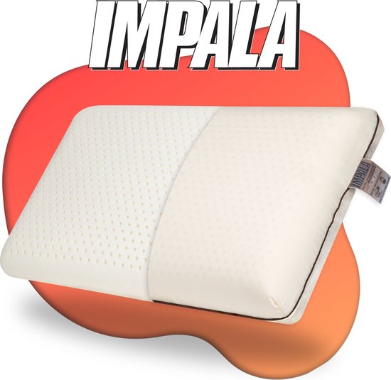 Impala Latex original - 100% Natuurlijk - Ondersteunend, Ademend Orthopedisch kussen - Medium kussen - Als beste getest - 40x70