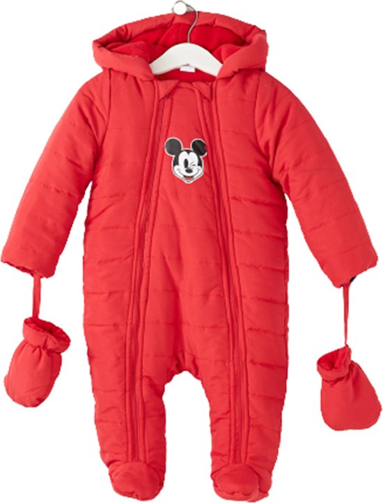 Foto: Disney skipak winterpak met handschoenen baby mickey mouse rood maat 74 80 12 maanden 74 81 cm lichaamslengte