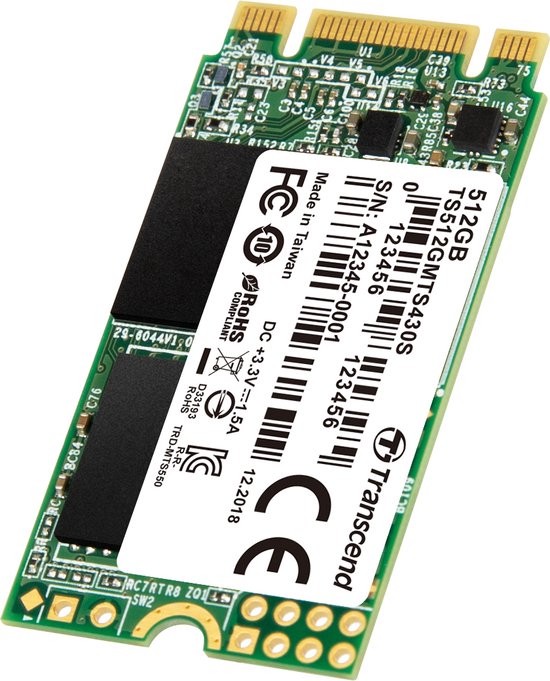 Transcend TS512GMTS430S SATA M.2 SSD 2242 harde schijf 512 GB M.2 SATA 6 Gb/s van Merkloos — afbeelding 3