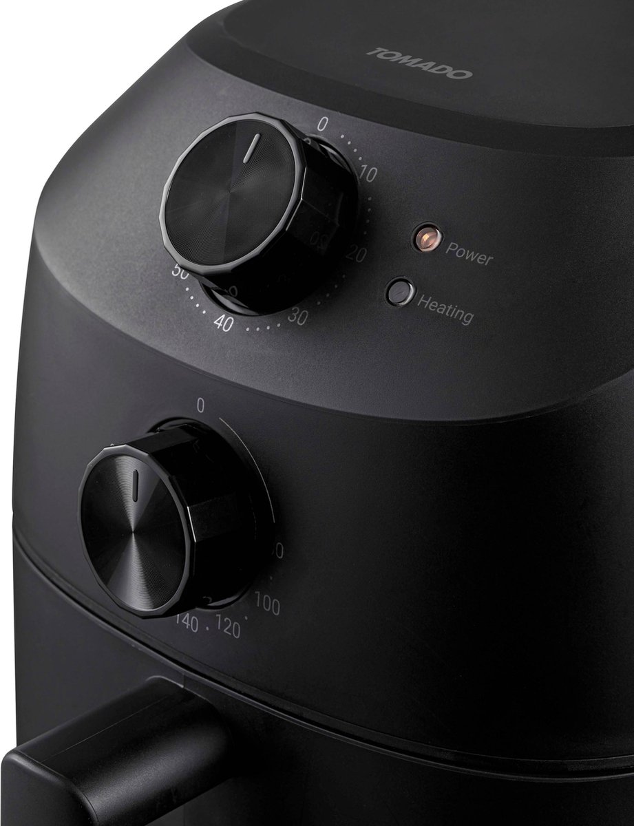 Tomado TAF2001B - Mini Airfryer - 2 liter inhoud - Voor 1 of 2 personen - Kleine Heteluchtfriteuse - PFAS vrij - Zwart — afbeelding 5
