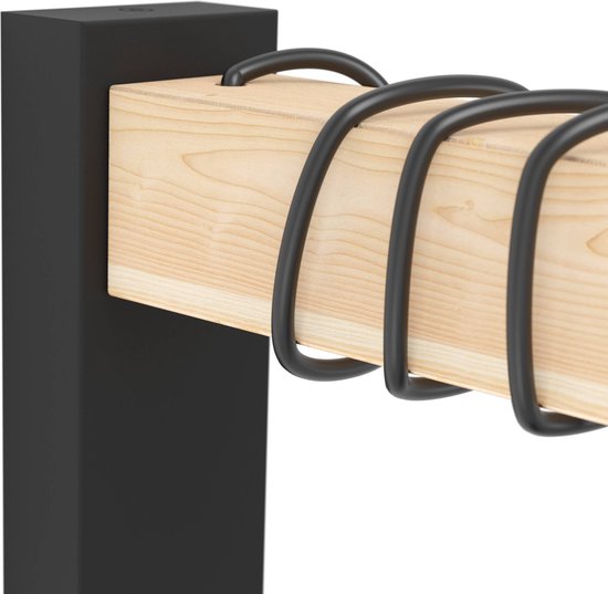 EGLO Townshend Wandlamp - E27 - 21,5 cm - Hout - Zwart/Bruin - FSC Hout