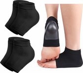 Hielbeschermers - 2 Paar - Hielspoor Sok - Gelsok - Ademend - Comfortabel - Ademend - Anti Schok - Hielkussen - Universeel - One Size - Hielspoor - Anti Blaar - zwart