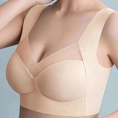 Wow Peach - Bralette sans couture - BH - Bustier - Comfy - Confortable - Sans couture - Couverture complète - Soutien - Nude - Taille : XL