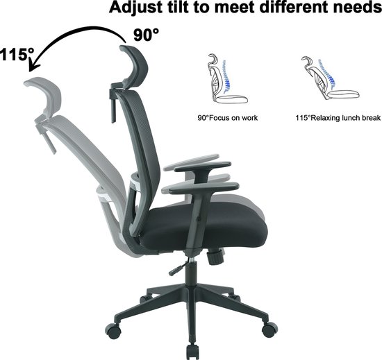 Brixy Infinity Goods Ergonomische Bureaustoel - Zwart Brixy Infinity Goods Ergonomische Bureaustoel - Zwart