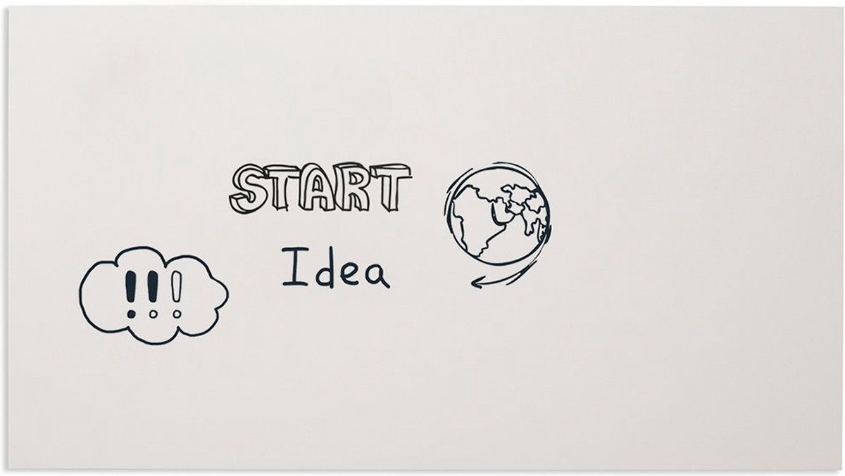 Smit Visual Whiteboard zonder rand - 98 x 198 cm