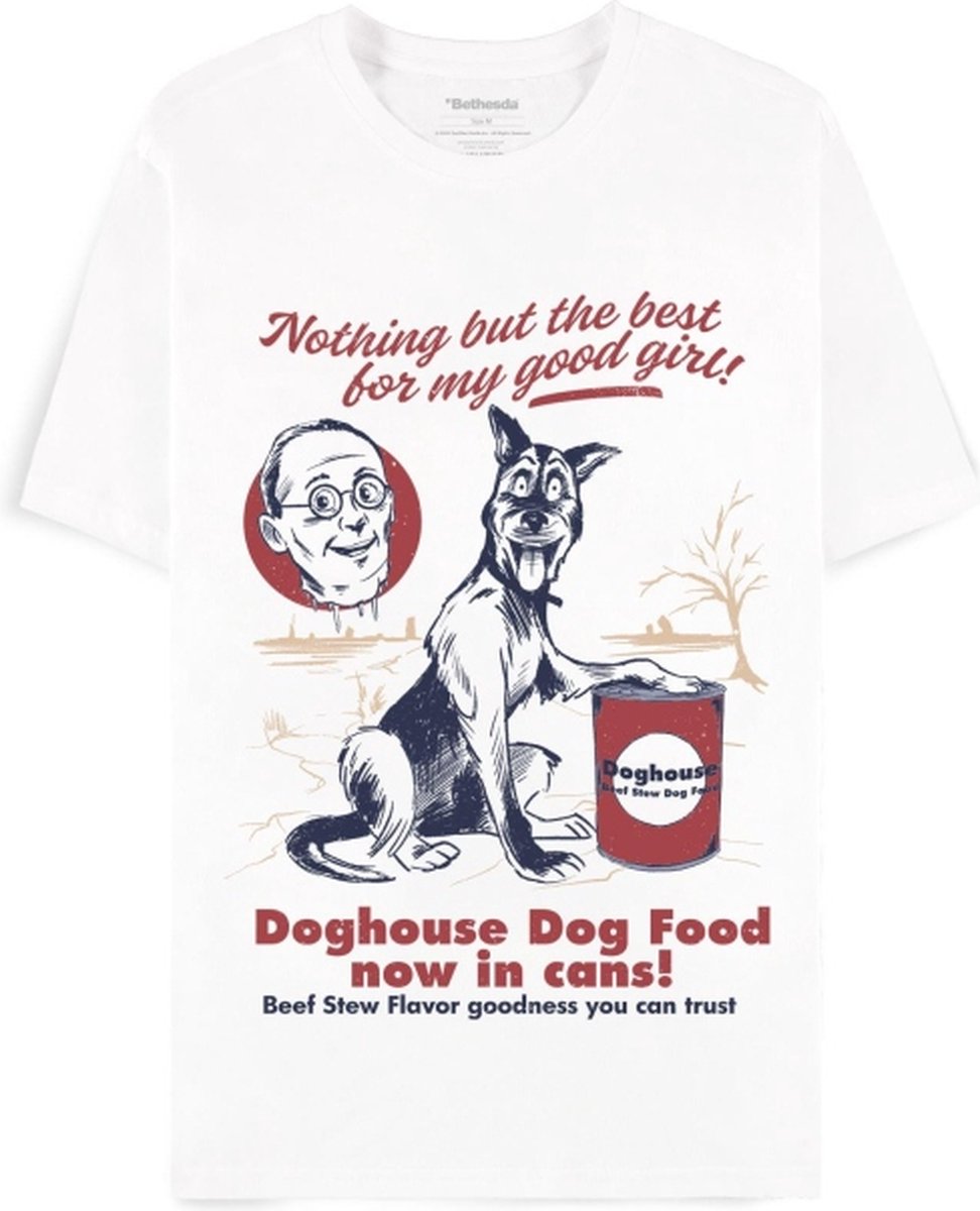 Fallout Dogmeat T-shirt wit XXL Katoen - Fan merch, Gaming