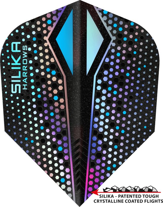 Harrows Silika X Color Shift Silver NO6 Tough Crystalline Coated - Dart Flights van Harrows — afbeelding 2