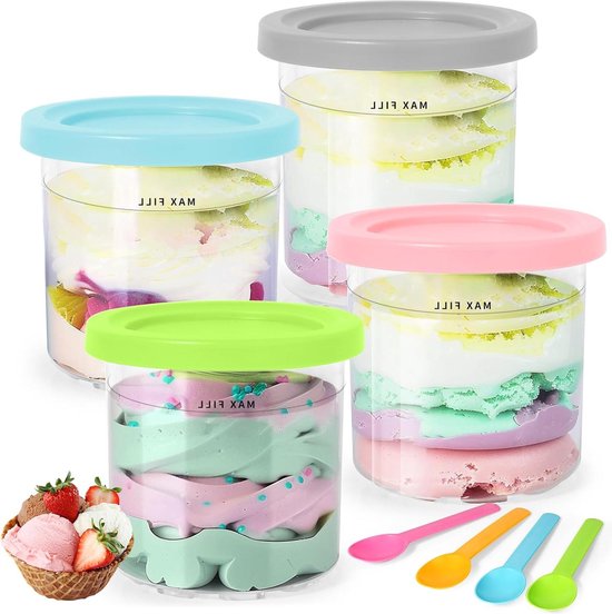 Ninja Creami Deluxe Reservebakjes, 2 stuks, NC500 NC501 Ijsbakjes geschikt voor Ninja Delux Ninja Creami Deluxe Reservebakjes, 2 stuks, NC500 NC501 Ijsbakjes geschikt voor Ninja Delux
