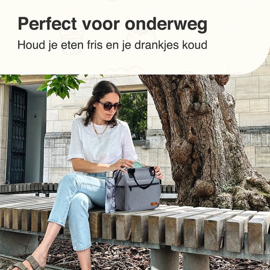 ForDig Koeltas - Lunchtas Volwassenen - 4 laags geïsoleerd - 8 Liter - Grijs van Ford — afbeelding 4