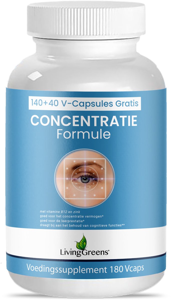 Livinggreens Concentratie formule 140 + 40 180 Vegetarische capsules