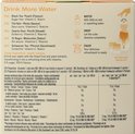 Achterkant van de waterdrop Ice Tea Peach doos met instructies en voedingswaarde.