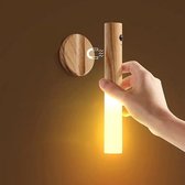 LED-leeslamp Voor Boeken In Bed [houten Magnetisch Dimbaar Draaibaar Draagbare Verlichting Werkt Op Batterijen Oplaadbare Draadloze Nachtlamp Voor Hoofdeinde Slaapkamer Woonkamer