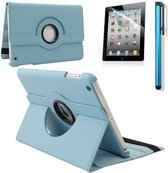 iPadspullekes iPad Mini 4 hoes 360 graden leer licht blauw