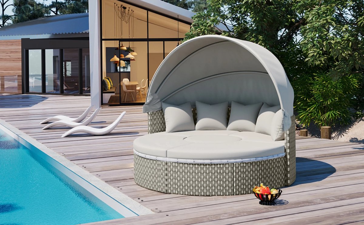 Tuinset met TopMax-merk, modern design in patio setting.