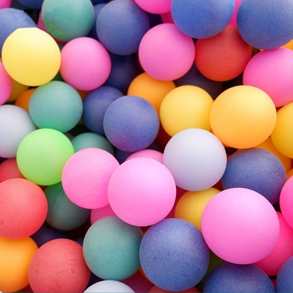 Allecta - Set van 40 kleurrijke tafeltennisballen voor indoor en outdoor spelen - Duurzaam en geschikt voor thuisspelen, geschenken en kattenspeelgoed.