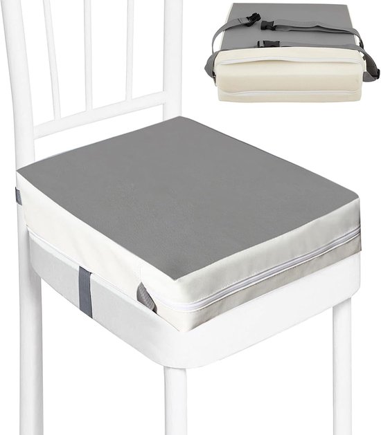 Stoelverhoger voor Eetkamerstoel - Zitverhoger Peuter Eettafel - Kinderen - Booster Seat - Zitkussen Tafel - Zitverhoger Voor Kinderen & Volwassenen - Stoelverhogers Voor Eettafel - Memory Foam Verhoogkussen - Ergonomisch Comfort