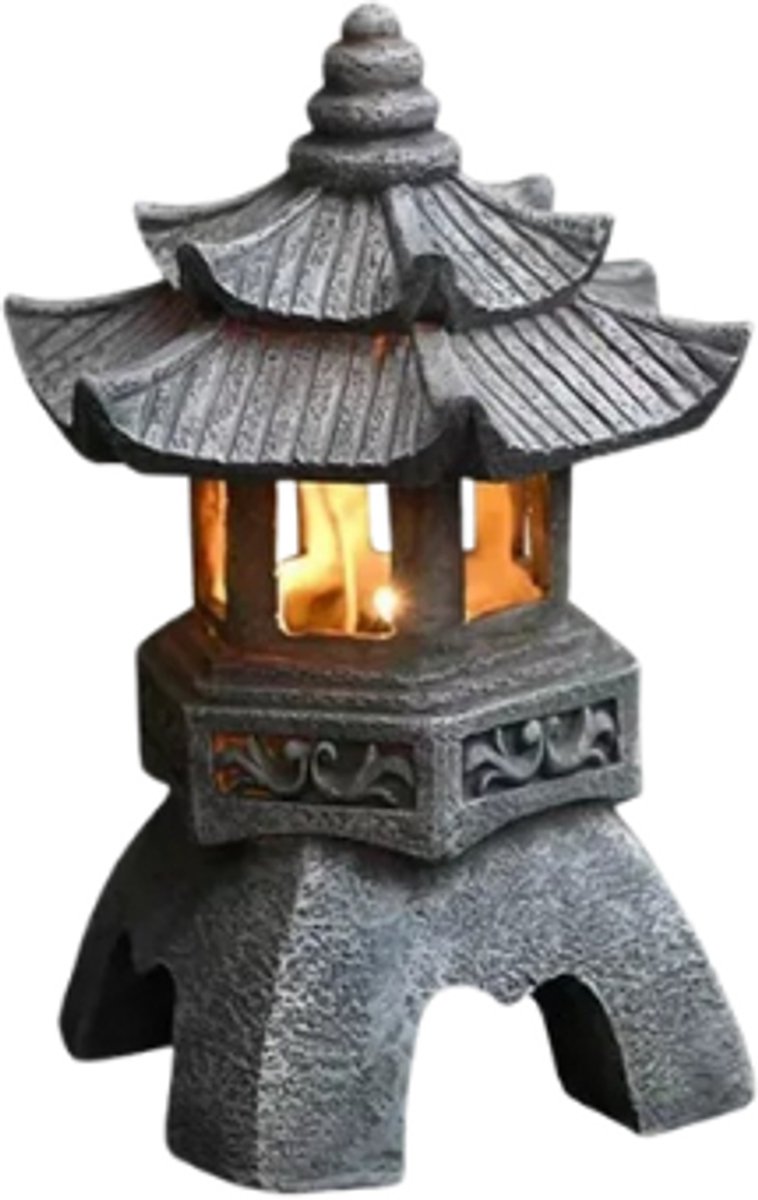 Sfeervolle Chinese Lamp - Oosterse Lantaarn - Tuin Lantaarn Zonne-energie - Solar - Voor Buiten - Weerbestendig - Automatisch Opladen