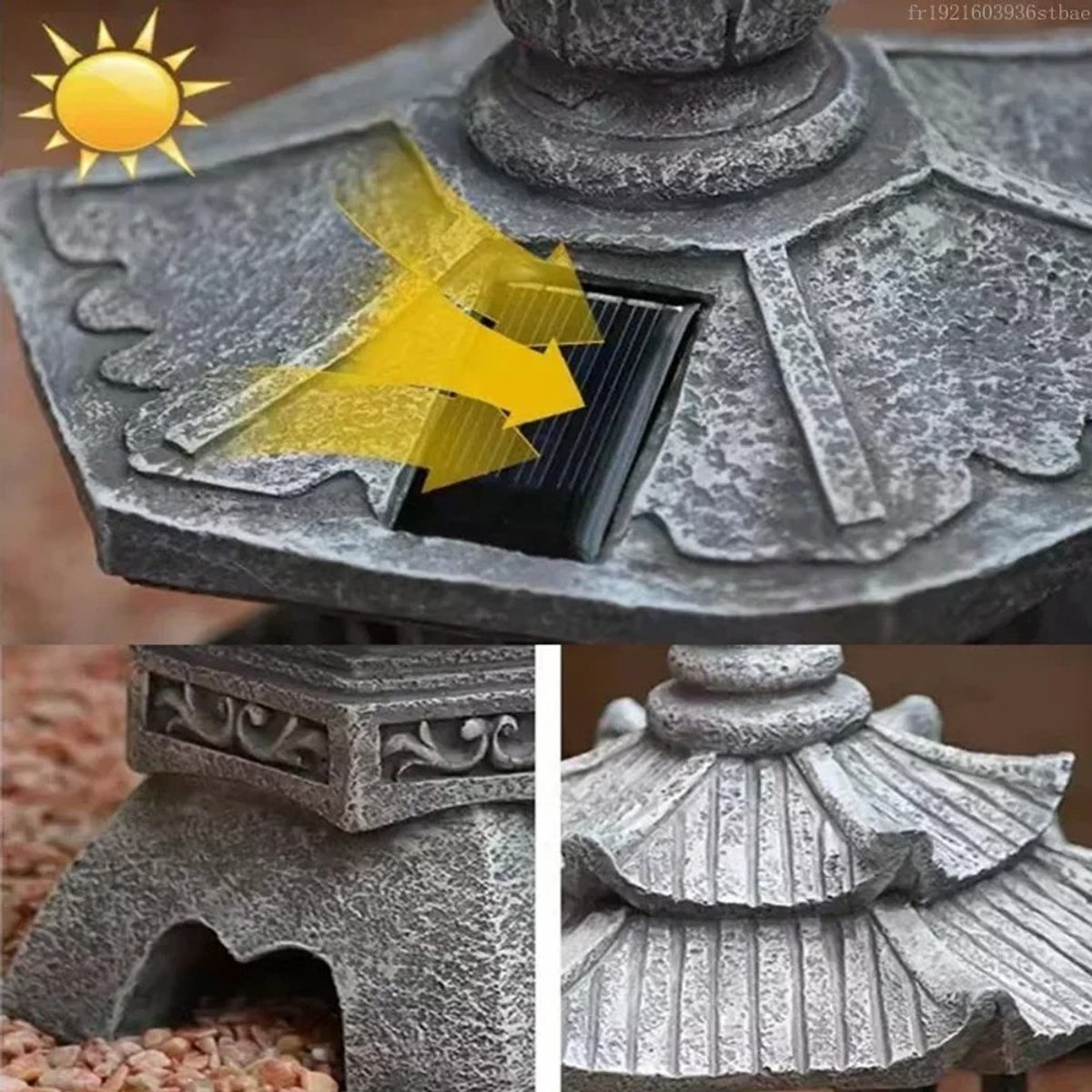 Sfeervolle Chinese Lamp - Oosterse Lantaarn - Tuin Lantaarn Zonne-energie - Solar - Voor Buiten - Weerbestendig - Automatisch Opladen — cadeau in Wonen & Interieur - foto 3
