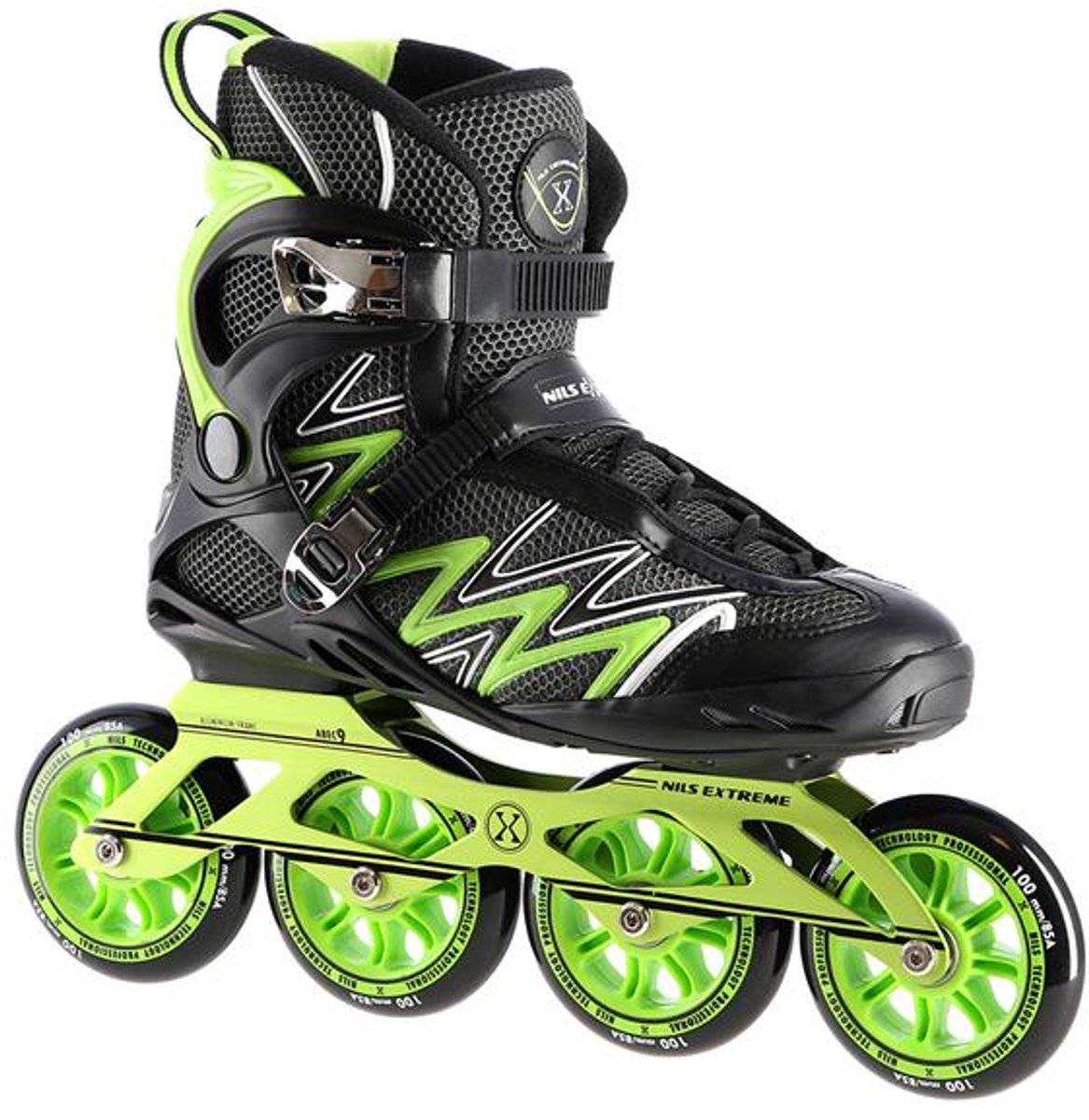 Nils Extreme NA8660 Groene Inlineskates Middeleenheidsontwerp Ventilatiesysteem